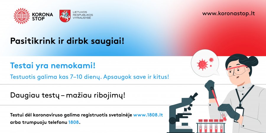 Pasitikrinkite ir dirbkite saugiai