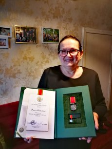 Pranė Krilavičienė apdovanota ordino „Už nuopelnus Lietuvai“ medaliu 