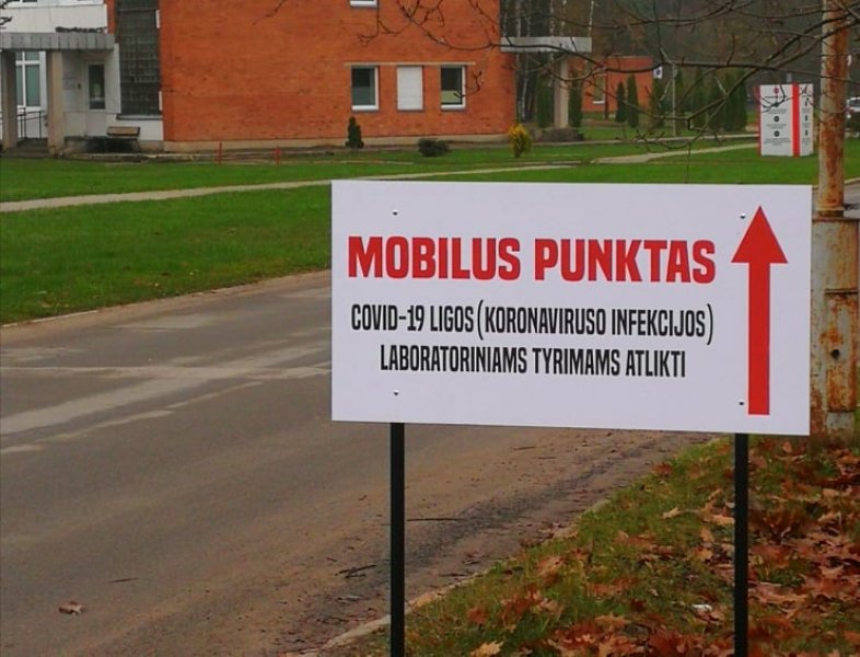 Informacija dėl mobilus koronaviruso patikros punkto darbo