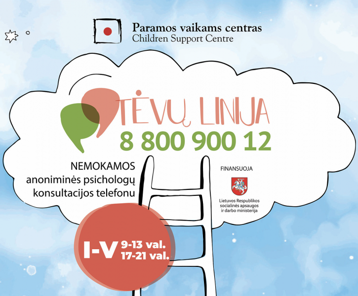 Nemokamos psichologų konsultacijos „Tėvų linijoje“ padeda sulaukti eilės pas psichologą