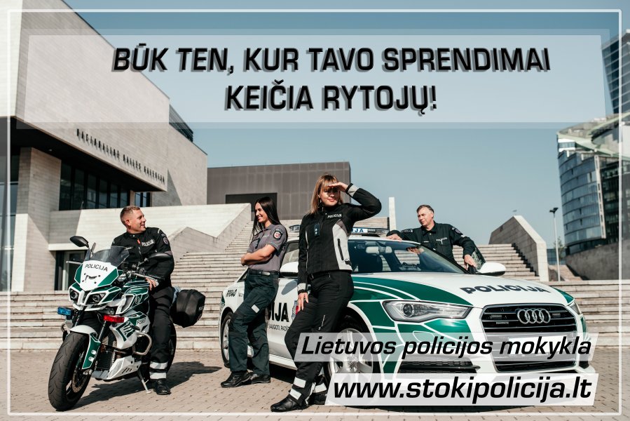  Lietuvos policijos  mokykla kviečia mokytis