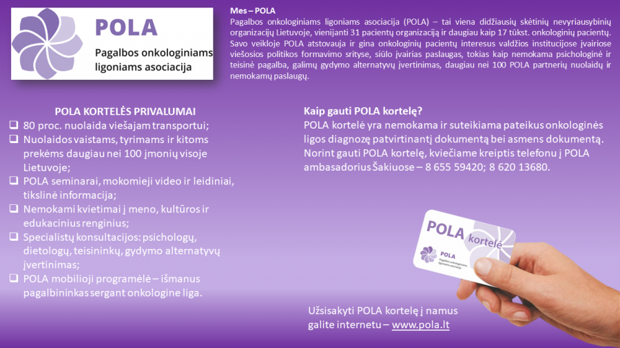 Pagalbos onkologiniams ligoniams asociacija (POLA)