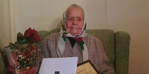 Pasveikinta šimtametė Rusonių kaimo gyventoja