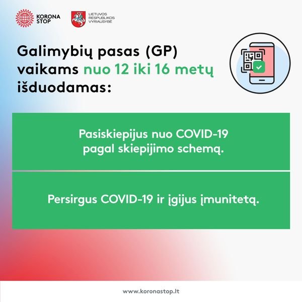 Informacija dėl  galimybių paso