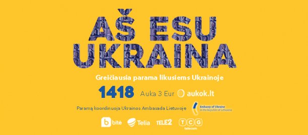 Ukrainos ambasados informacija apie ambasados inicijuotą projektą „Aš esu Ukraina“