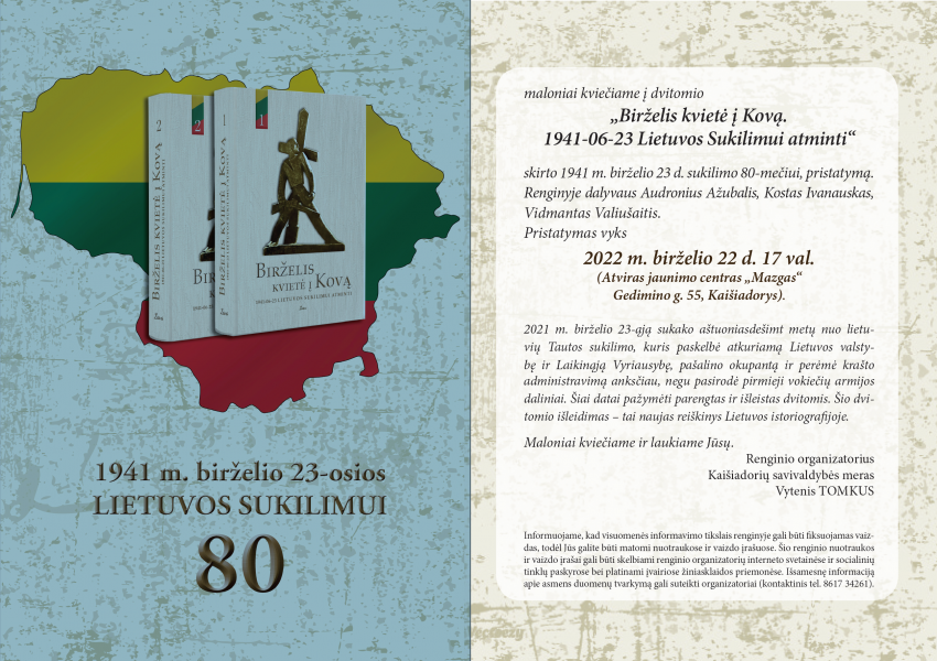 1941 m. birželio 23-iosios Lietuvos sukilimui 80