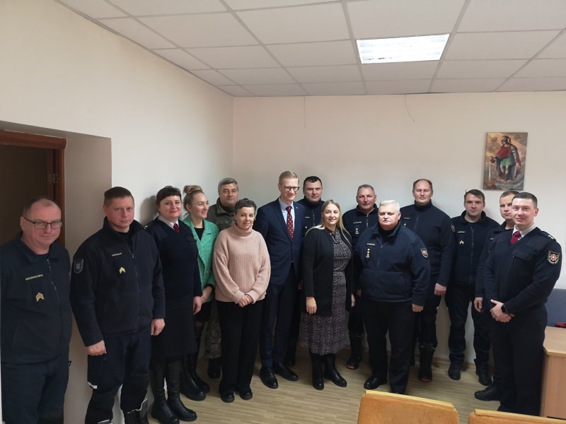 PAGD prie VRM Kauno PGV Kaišiadorių priešgaisrinės gelbėjimo tarnybą aplankė svečiai