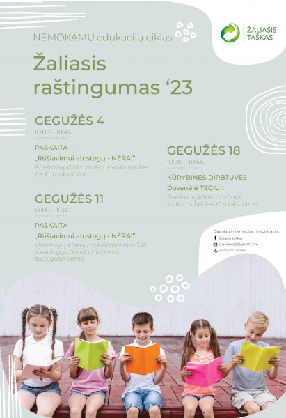Kviečiame į nemokamų edukacijų ciklus „Žaliasis raštingumas '23“
