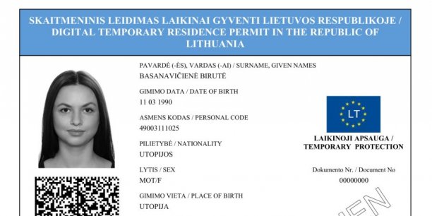 Dėl skaitmeninio leidimo laikinai gyventi Lietuvos Respublikoje