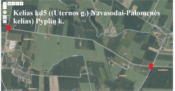 Nuo 2024 m. vasario 13 d. Pyplių k., kelyje Navasodai–Palomenės kelias, pastatomi kelio ženklai...
