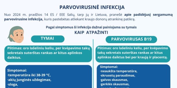 Informacija dėl Parvovirusinės infekcijos