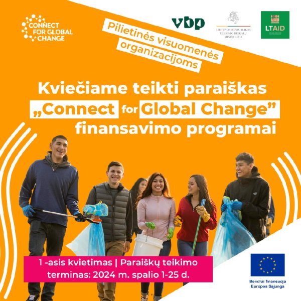 Kvietimas teikti paraiškas „Connect for Global Change“ finansavimo programai