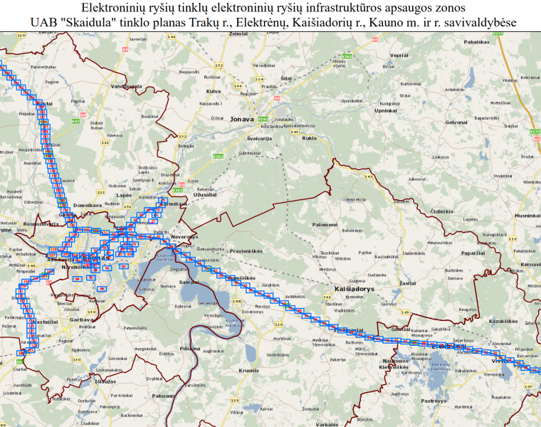 Dėl UAB „Skaidula“ ryšių tinklų apsaugos zonų registravimo plano projekto