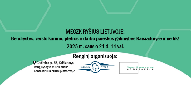 Megzk ryšius Lietuvoje: bendrystės, verslo kūrimo, plėtros ir darbo paieškos galimybės...