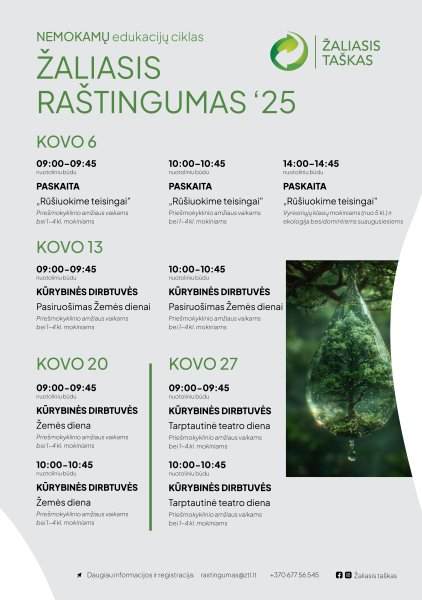 Pakuočių atliekų tvarkymo organizacija „Žaliasis taškas“ kviečia prisijungti prie NEMOKAMŲ...