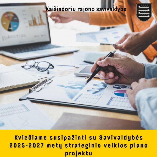 Kviečiame susipažinti su Savivaldybės 2025-2027 metų strateginio veiklos plano projektu