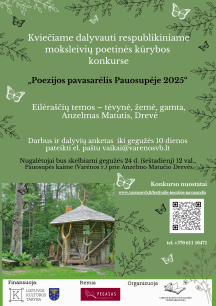 Moksleivių poetinės kūrybos konkursas „Poezijos pavasarėlis Pauosupėje 2025“ 