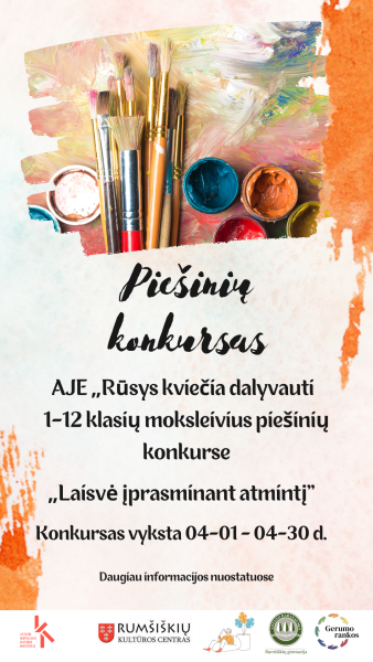 Moksleivių piešinių konkursas „Laisvė įprasminant atmintį“