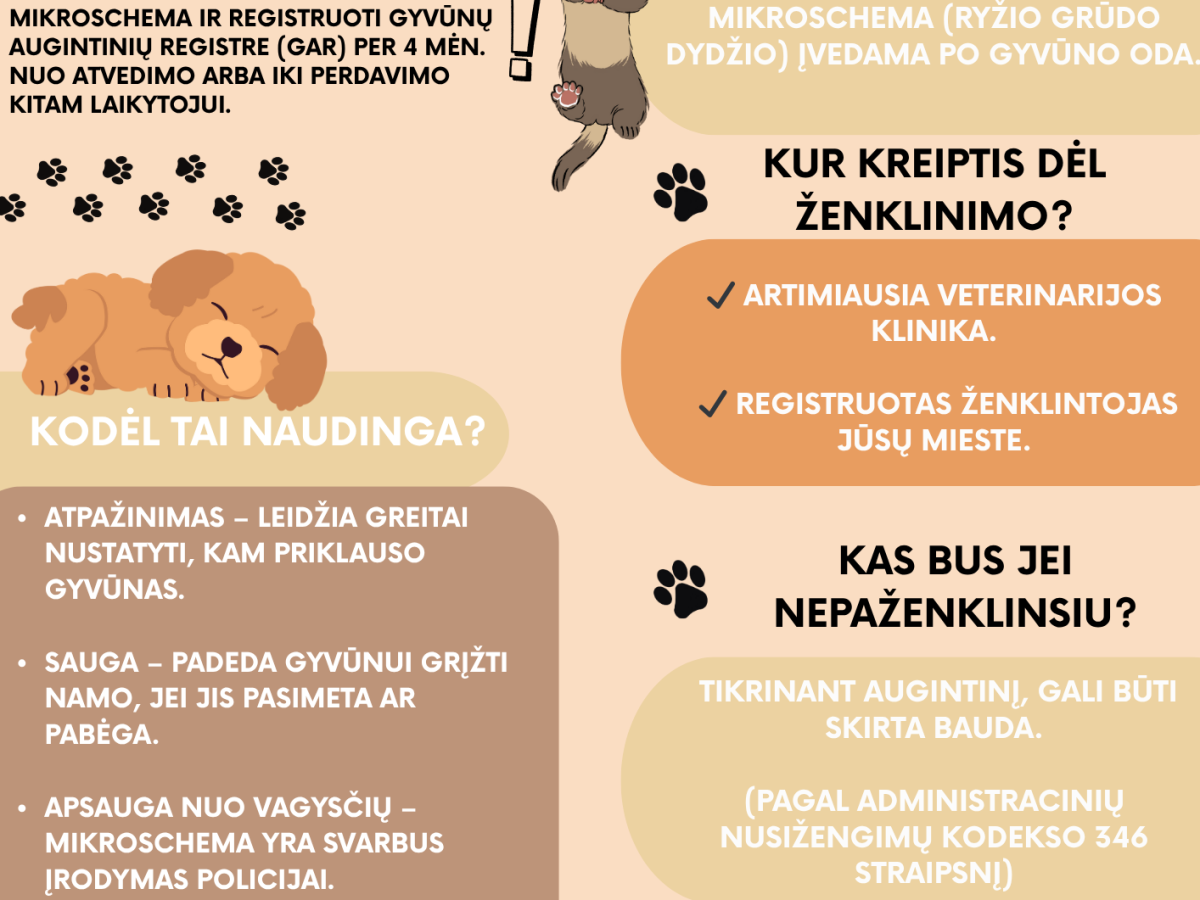 VMVT teikia VMVT parengtas skrajutes gyvūnų augintinių ženklinimo ir ...
