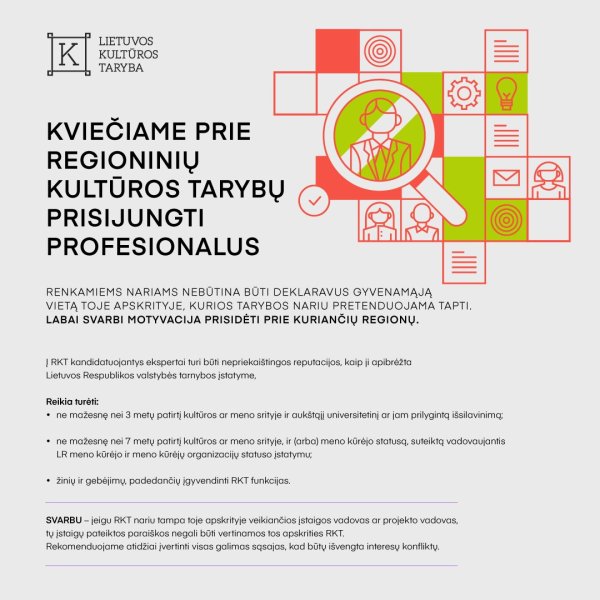 Skelbiami Regioninių kultūros tarybų rinkimai