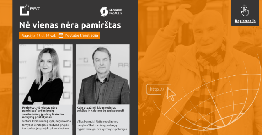 Ir vėl projektas „Nė vienas nėra pamirštas“ kviečia visus į nuotolinę paskaitą!