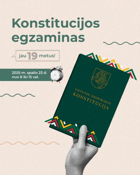 Spalio 23 d.  –  Konstitucijos egzaminas 
