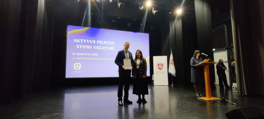 Nemenčinėje vykusioje konferencijoje „Aktyvus pilietis – Stipri valstybė 2025“ apdovanotas...