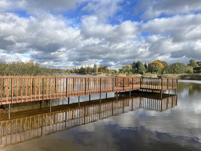 Žiežmarių Žalvarnių tvenkinyje – naujas polinis lieptas