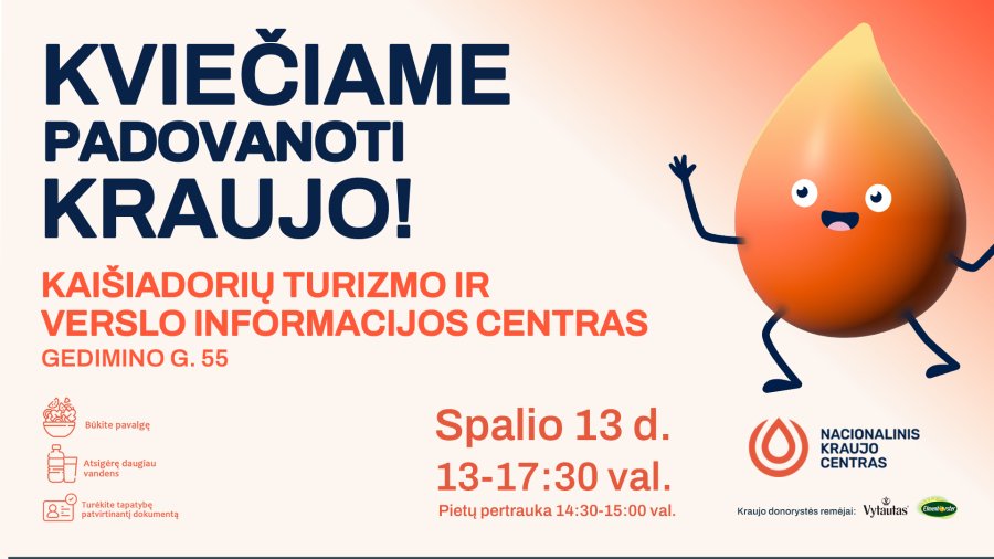 Kviečiame padovanoti kraujo!