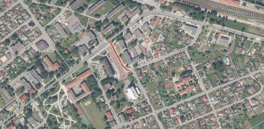 Eismo ribojimai šventiniu laikotarpiu Katedros gatvėje