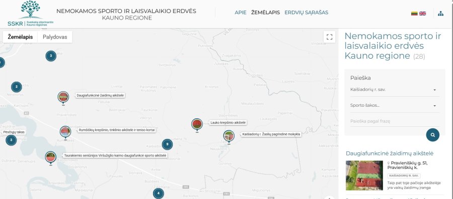 Pristatytas naujasis žemėlapis „Sveikatą stiprinantis Kauno regionas“