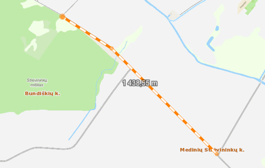 Nuo 2025 m. gruodžio 15 d. ant kelio Zm6 Mediniai Strėvininkai–Strėvininkų miškas  (Strėvos g.)...