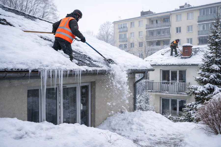 Žiemą būtina sustiprinti statinių priežiūrą