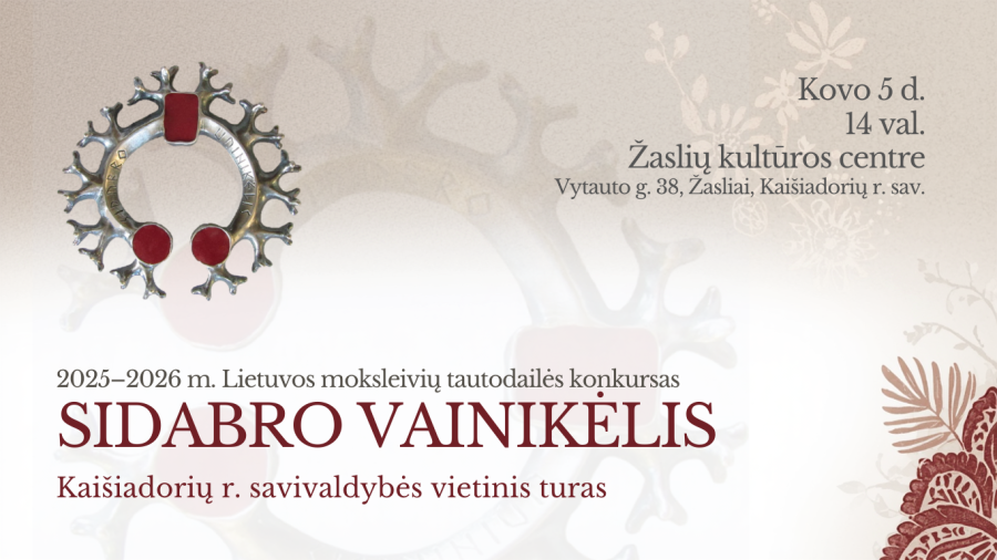 Kviečiame jaunuosius tautodailininkus dalyvauti 2025–2026 m. Lietuvos moksleivių tautodailės...