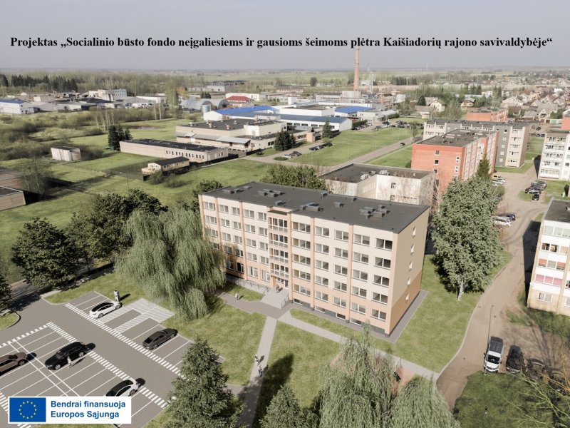 Projektas „Socialinio būsto fondo neįgaliesiems ir gausioms šeimoms plėtra Kaišiadorių rajono...