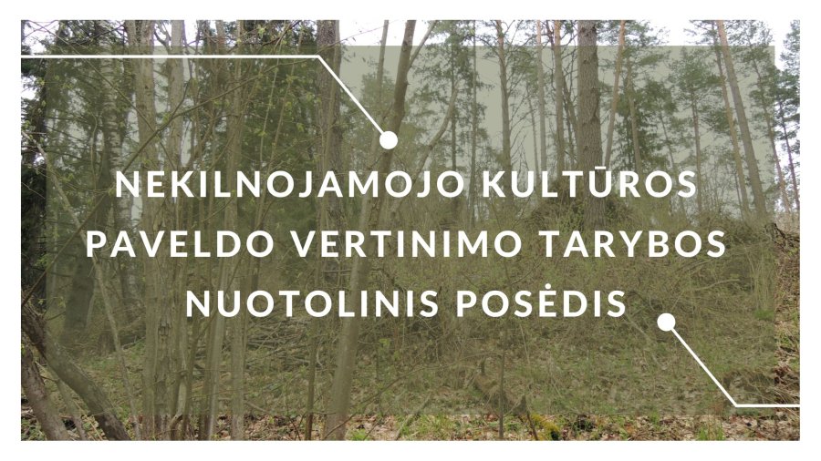 Nekilnojamojo kultūros paveldo vertinimo tarybos 2026-04-15 nuotolinis posėdis