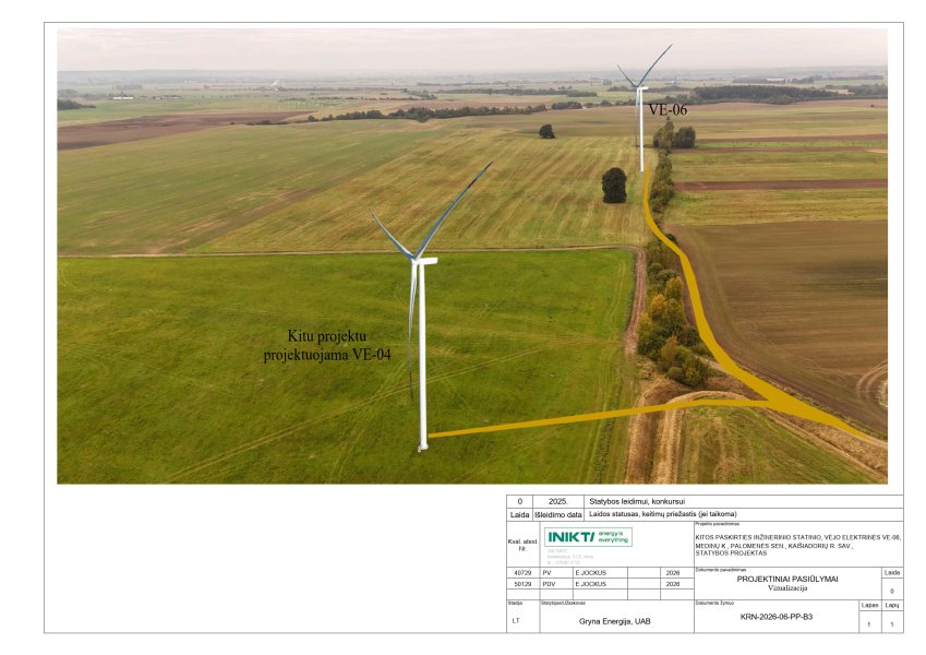 Visuomenės informavimas apie numatomą, Kitos paskirties inžinerinio statinio, vėjo elektrinės...