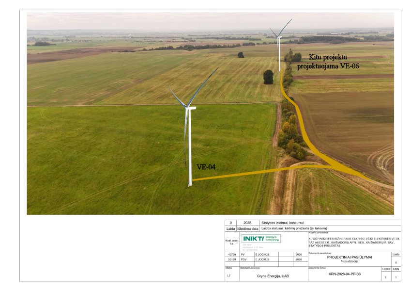 Visuomenės informavimas apie numatomą, Kitos paskirties inžinerinio statinio, vėjo elektrinės...