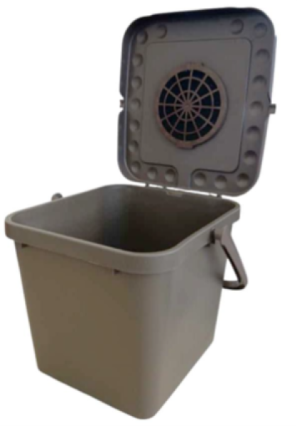 Įgyvendinant projektą įsigyti biologinių (maisto ir virtuvės) atliekų surinkimo kibirėliai