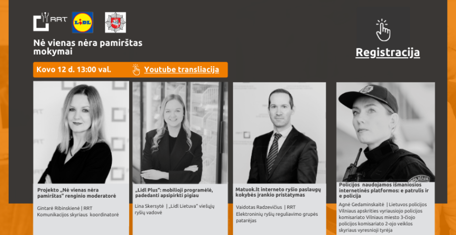 Ryšių reguliavimo tarnybos inicijuotas ir LR Prezidento Gitano Nausėdos globojamas projektas „Nė...