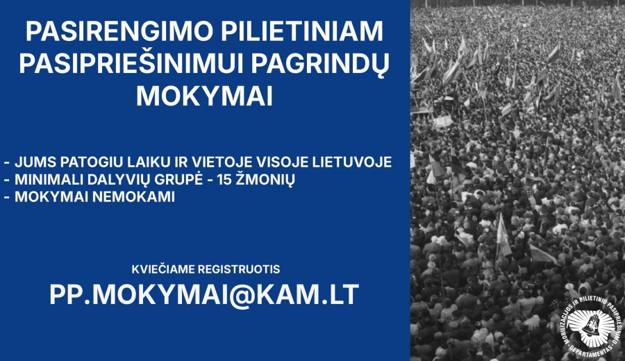 Pasirengimo pilietiniam pasipriešinimui pagrindų mokymai