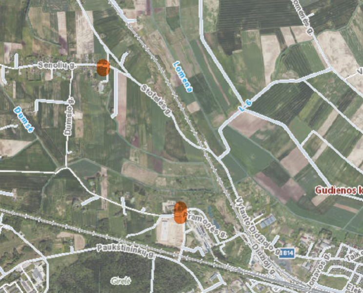 2026 m. balandžio 10 d. ant kelių pl 23 (Senolių g.) Miežonys-Paliepis ir pl 25 ( Dumsio g.)...