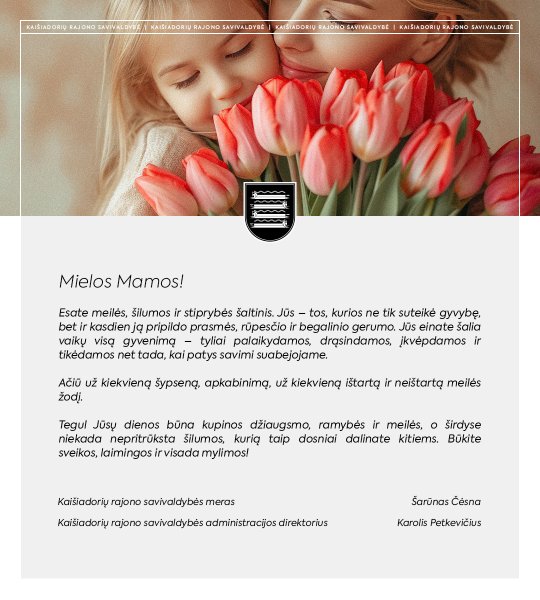 Motinos dienos sveikinimas