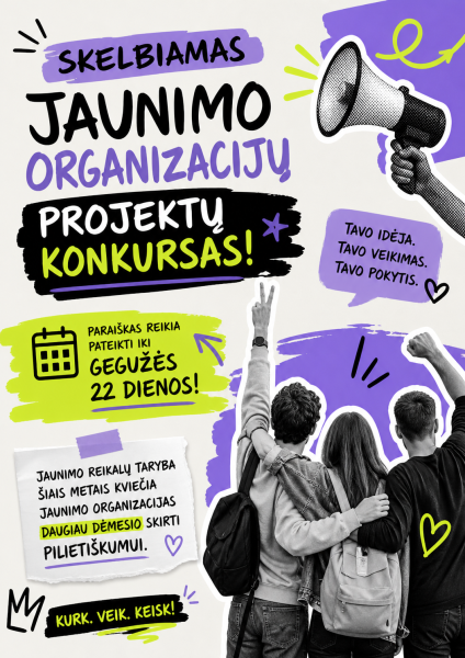 Kviečiame Kaišiadorių rajono jaunimo organizacijas teikti paraiškas!
