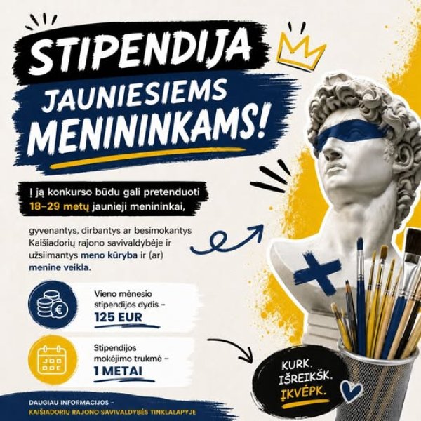Stipendija jauniesiems menininkams