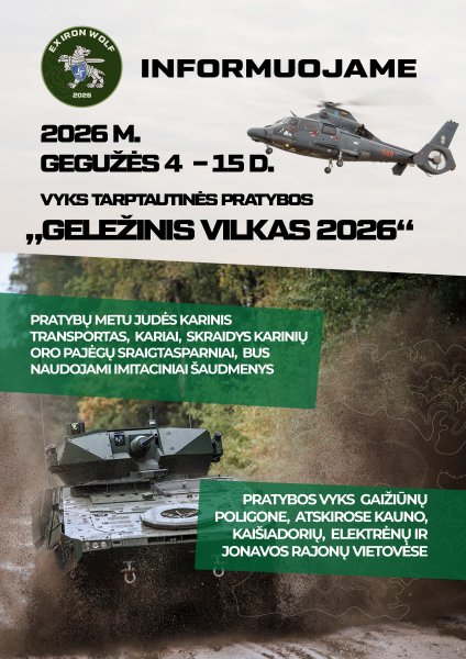 Gegužės 4 d. prasideda pagrindinės Pėstininkų brigados „Geležinis Vilkas“ lauko taktikos pratybos...