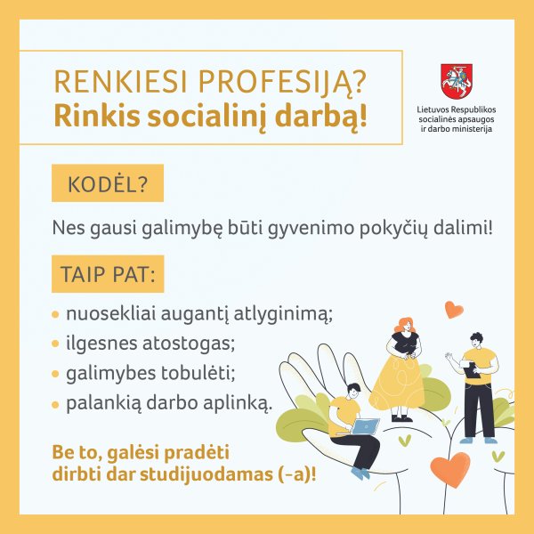 Socialinio darbuotojo profesija: daugiau nei darbas – galimybė keisti gyvenimus