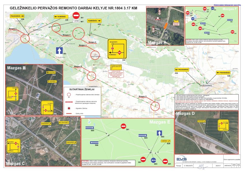  Informacija dėl Pravieniškių geležinkelio pervažos laikino uždarymo