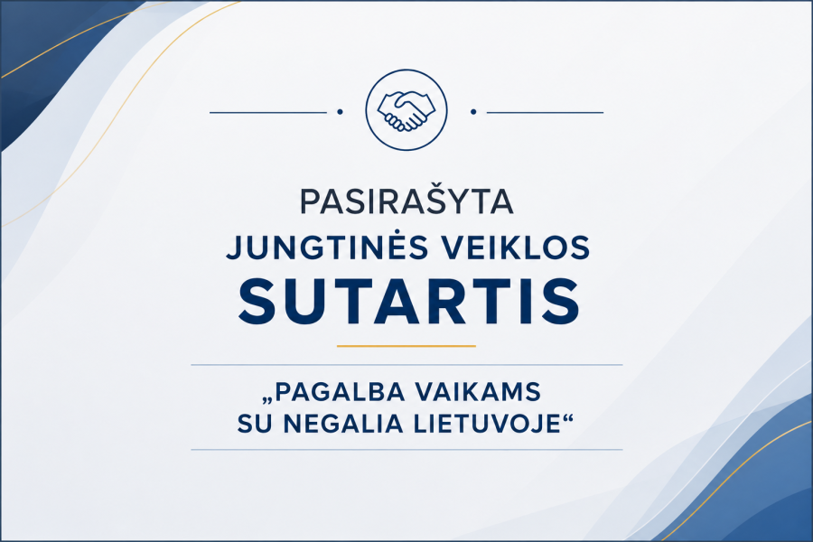 Pasirašyta Jungtinės veiklos (partnerystės) sutartis dėl projekto „Pagalba vaikams su negalia...