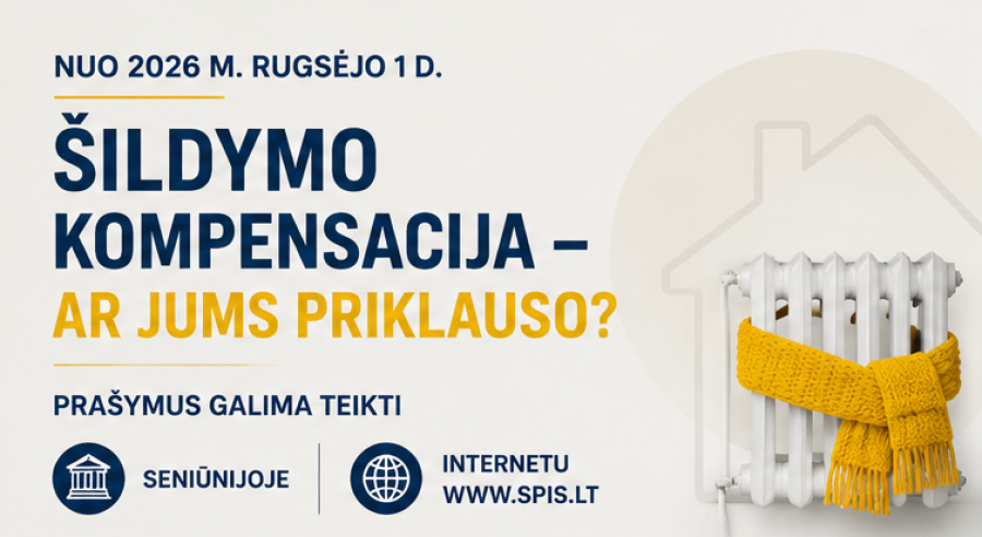 Jau galima kreiptis dėl būsto šildymo išlaidų kompensacijos
